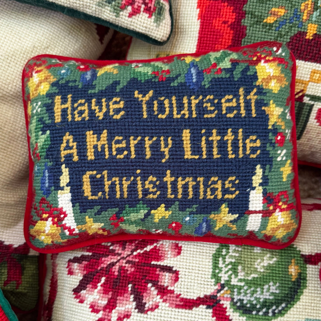 Have Yourself a Merry Little Christmas Needlepoint Pillow