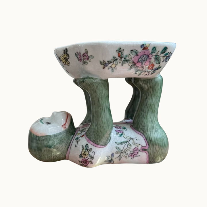 Vintage Chinoiserie Monkey Bowl