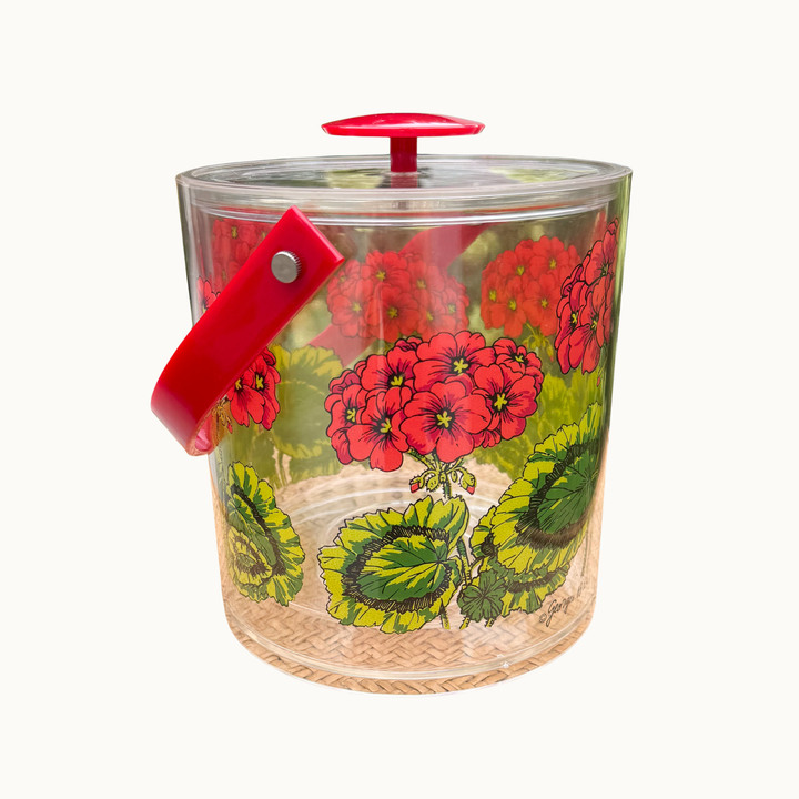 Vintage George Briard Geranium Ice Bucket