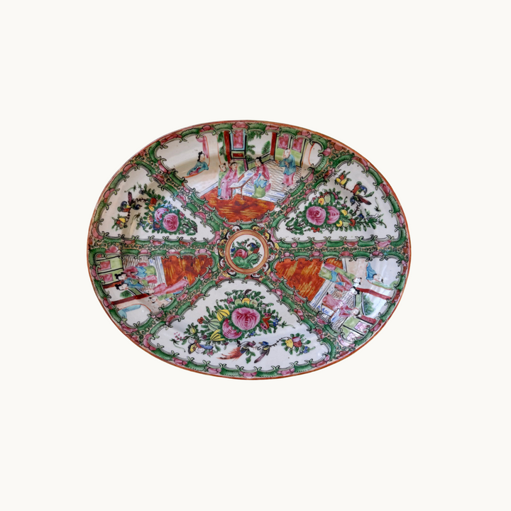 Antique Rose Medallion Platter