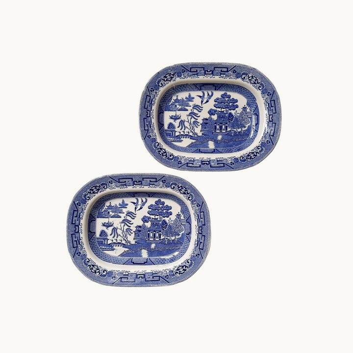 Petite Antique Blue Willow Platter