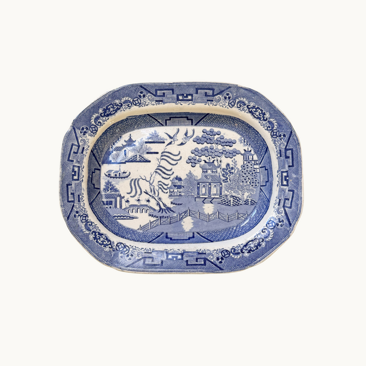 Antique Blue Willow Platter