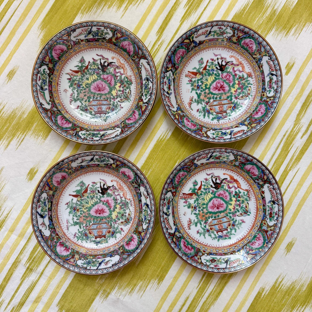 Set of Four Vintage Famille Rose Small Bowls