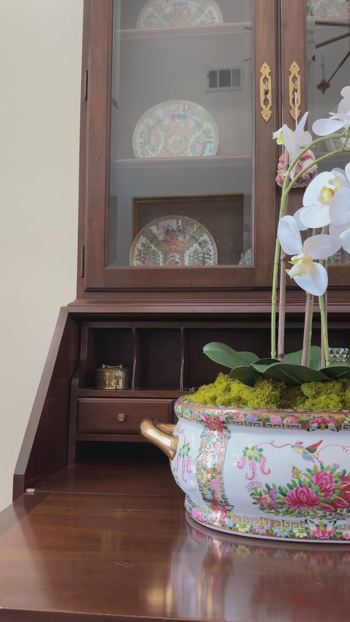 Vintage Rose Canton Footbath Planter